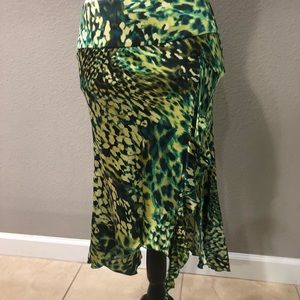 NWT, Marciano Leopard print silk skirt Sz 6